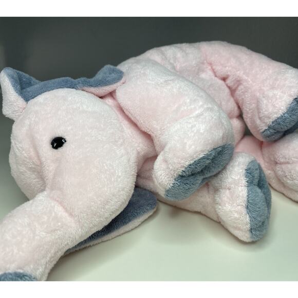 Ty Pluffies Winks the Elephant Pink Plush Large 12” Stuffed Animal 2004 With Tag - Picture 7 of 16